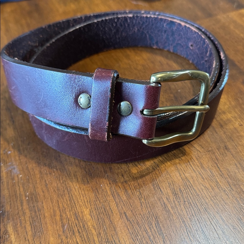 Orvis Men’s Brown Leather Belt with Brass Buckle – Size 34 - Picture 10 of 10
